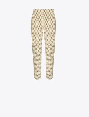 Shop Tory Sport Tory Burch Printed Tech Twill Golf Pant In Brown Rope Logo