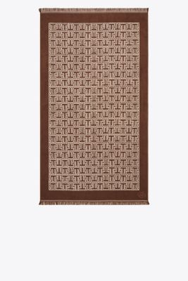 Tory Burch T-tile Beach Towel In Brown