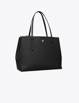 Tory Burch Bags | Tory Burch Emerson Large Double Zip Tote | Color: Black | Size: Os | Msandra62's Closet