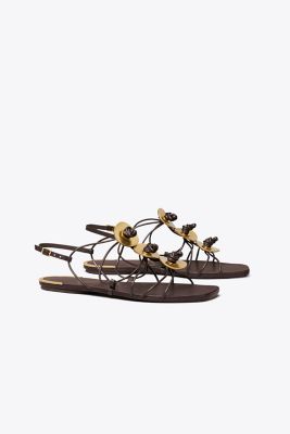 Tory Burch Knotted Sandal In Coconut