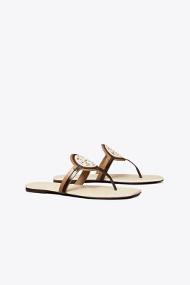 Tory Burch Bombe Miller Sandal In Almond Flour/coco/new Ivory