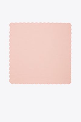 Tory Burch Scalloped Dinner Linen Napkin, Set Of 6 In Petal Pink