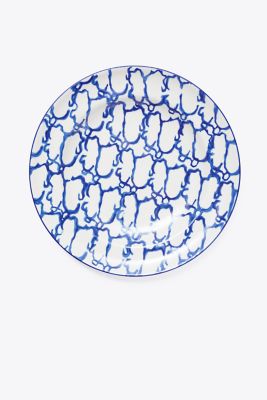 Tory Burch Spongeware Rim Soup Bowl, Set Of 2 In Blue