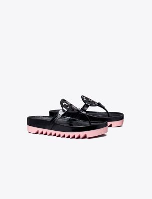 Tory Burch Miller Cloud Lug In Perfect Black/petunia