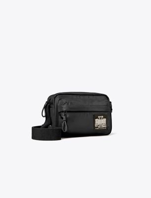 TORY SPORT Appliquéd recycled ripstop shoulder bag