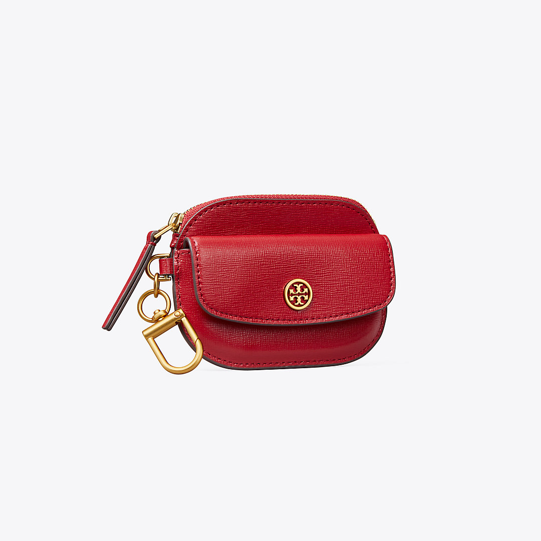 Tory Burch Robinson Card Case Key Ring In Tory Red | ModeSens