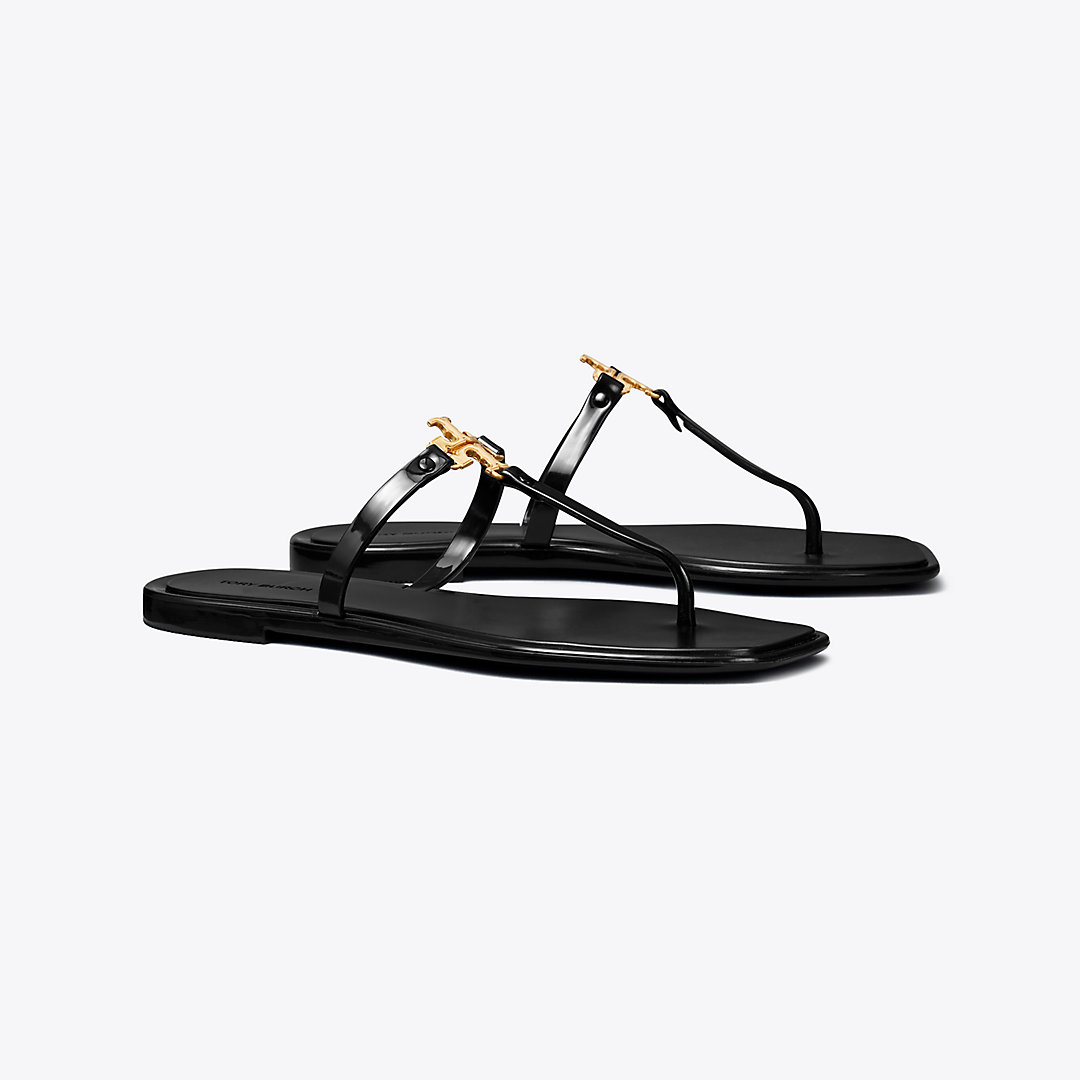 Shop Tory Burch Roxanne Jelly Sandal In Perfect Black/gold