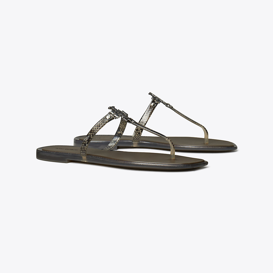 Tory Burch Roxanne Jelly Sandal In Ash Brown/silver