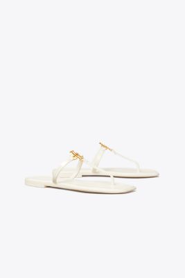 Shop Tory Burch Roxanne Jelly Sandal In Ivory/gold