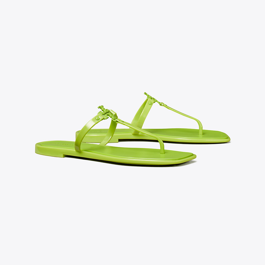 Tory Burch Roxanne Jelly Sandals In Leaf Green/gold | ModeSens