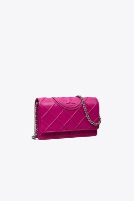 Tory Burch Fleming Soft Chain Wallet In Prickly Pear