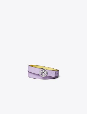 Tory Burch 1" Miller Reversible Belt In Purple