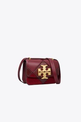 Tory Burch Small Eleanor Patchwork Convertible Shoulder Bag In Beetle ...