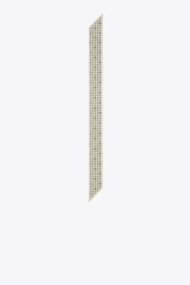 Tory Burch Basketweave Silk Ribbon Tie In New Ivory Basketweave