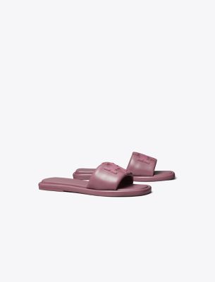 Shop Tory Burch Double T Burch Slide In Cipria