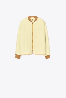 Tory Sport Tory Burch Quilted Nylon Jacket In Candlelight