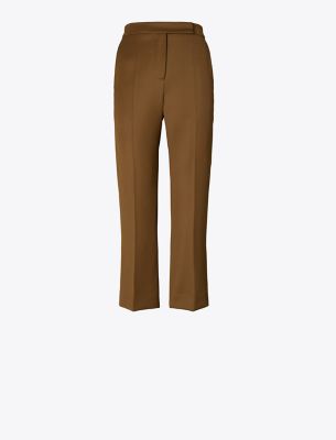 Tory Sport Tory Burch Twill Trouser In Mocha Chip