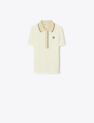 Tory Sport Tory Burch Vintage Collar Piqué Polo In New Ivory