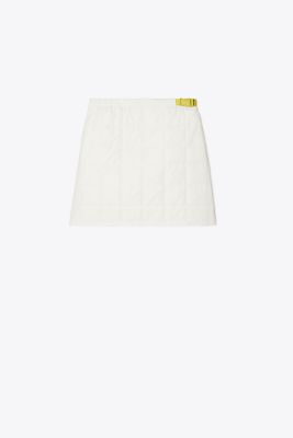 Tory Sport Tory Burch Quilted Mini Skirt In New Ivory