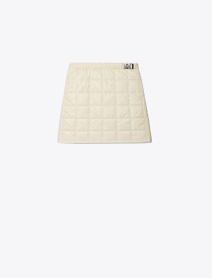 Tory Sport Tory Burch Quilted Mini Skirt In New Ivory/new Ivory