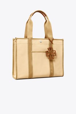 Tory Burch Twill Tory Tote In Dark Mahogany | ModeSens