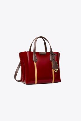 Tory burch burgundy tote clearance
