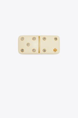 TORY BURCH KIRA DOMINO BARRETTE 