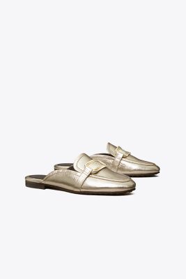 Tory Burch Women's Georgia Slip On Backless Loafer Flats In Spark Gold