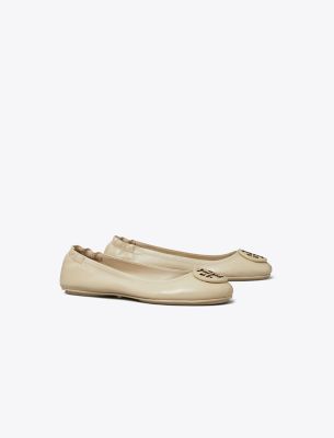 Tory Burch Minnie Travel Ballet In Neutral