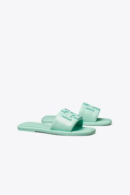 Tory Burch Double T Sport Slide In Caribbean Mist