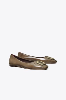 Tory Burch Georgia Ballet Flat In Grigio Spongy