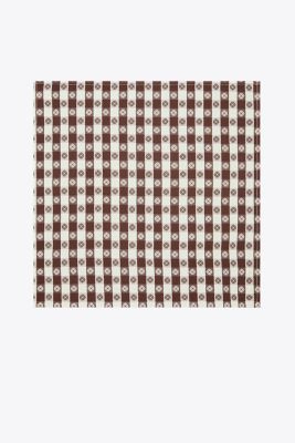 Tory Burch Gingham Dinner Napkin, Set Of 4 In Brown