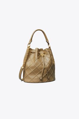 Tory Burch Large Fleming Soft Bucket Bag In Brown