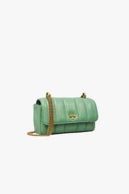 Tory Burch Mini Kira Flap Shoulder Bag In Patina