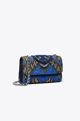 Tory Burch Fleming Soft Flame Stitch Small Convertible Shoulder Bag In Blue Dahlia Multi ModeSens