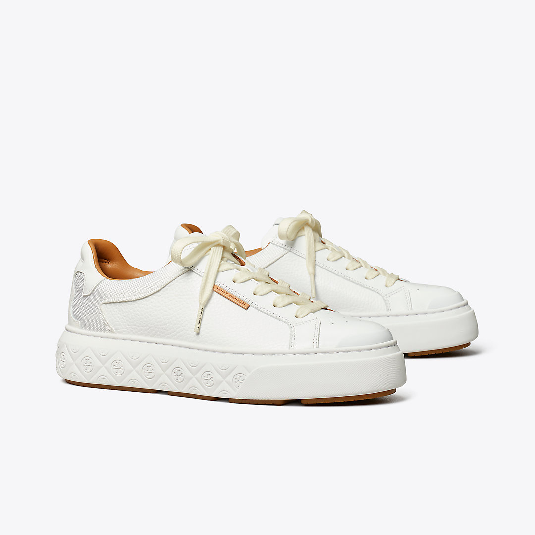Shop Tory Burch Ladybug Sneaker In White/frost