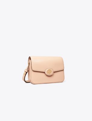 Tory Burch Robinson Spazzolato Convertible Shoulder Bag In Blush