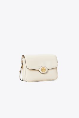 Tory Burch Women's Robinson Spazzolato Convertible Shoulder, Shea  Butter/Ivory, Off White, One Size: Handbags