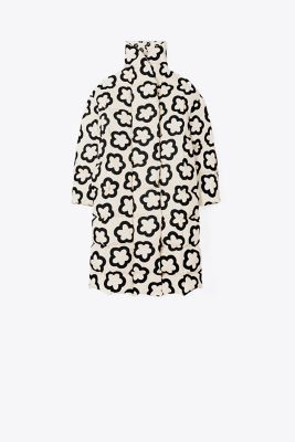 Tory Sport Tory Burch Oversized Printed Down Coat In French Cream Flower