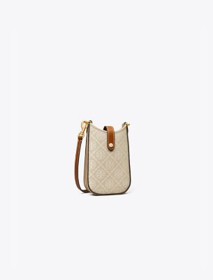 Tory Burch T Monogram Phone Crossbody In Green