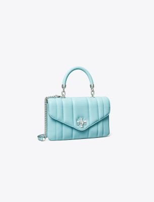 Tory Burch Mini Kira Top-handle Bag In Light Celeste