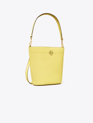 Tory Burch Mcgraw Bucket Bag In Vintage Yellow
