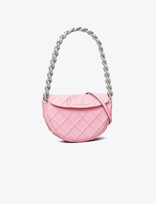 NEW Tory Burch Shell Pink Fleming Soft Small Camera Bag $398