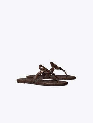 Tory Burch Miller Soft Patent Leather Sandal In Coconut
