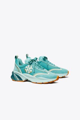 Tory Burch Good Luck Sneaker In Brisk Blue/new Ivory/brisk Blue