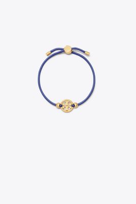 Tory Burch Miller Slider Bracelet In Tory Gold/blue