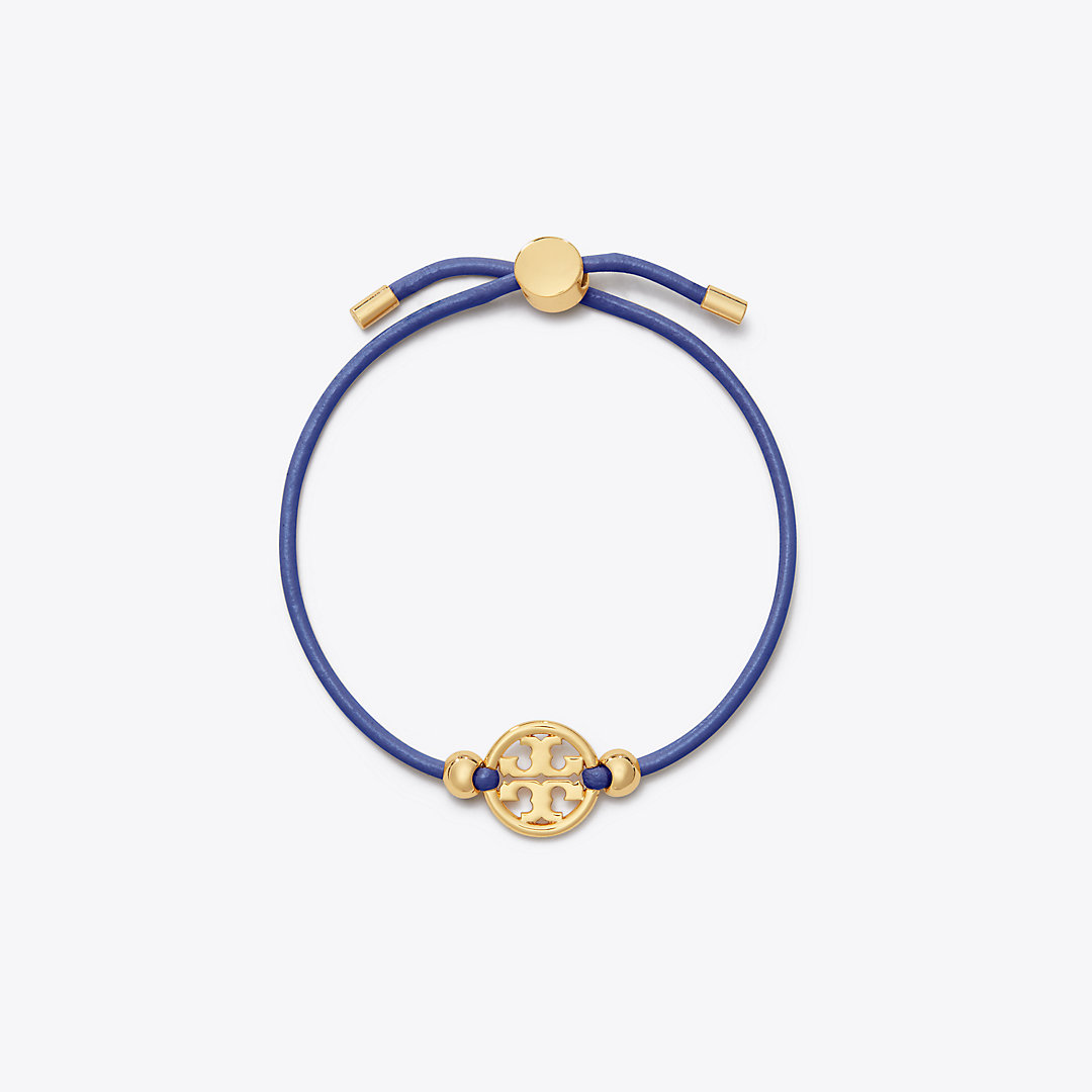 Tory Burch Miller Slider Bracelet In Tory Gold/blue