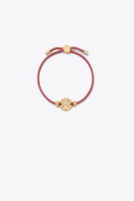 Tory Burch Miller Slider Bracelet In Tory Gold/red