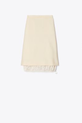 TORY BURCH DOUBLE-FACED WOOL SKIRT