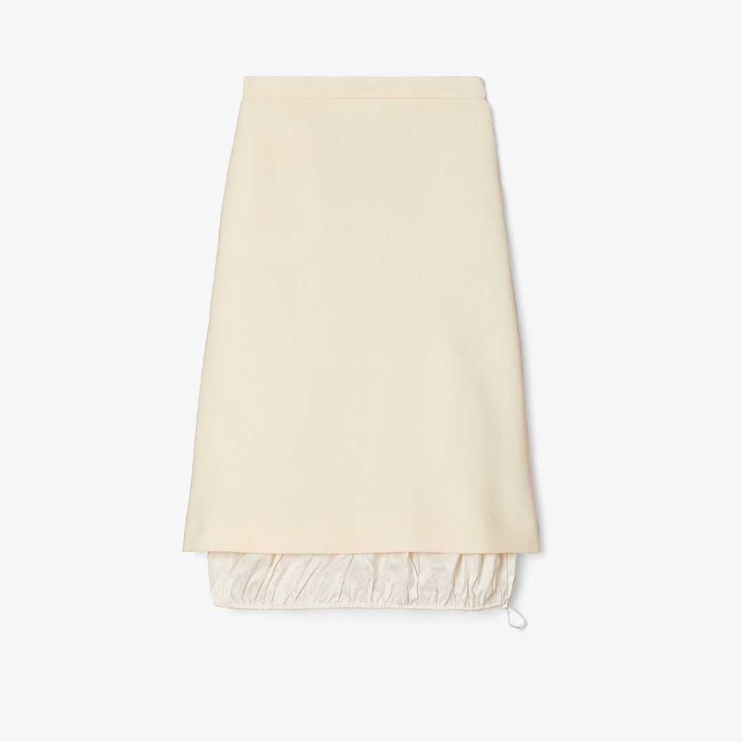 TORY BURCH DOUBLE-FACED WOOL SKIRT